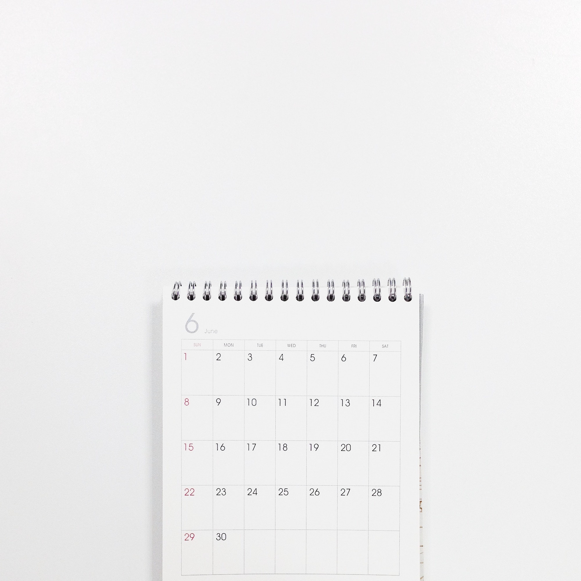 Minimalist calendar picture